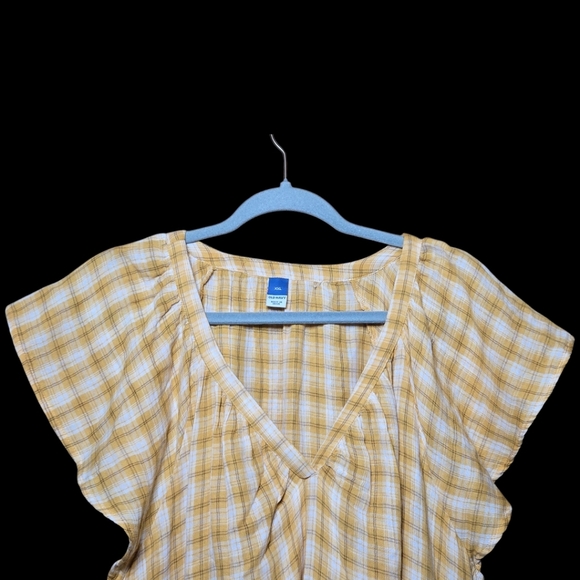 NWT Old Navy Flutter Sleeve Plaid Swing Dress Size XXL - Picture 4 of 7